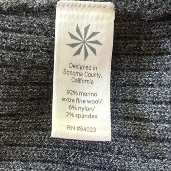 NWT Athleta Chalet Merino Wool sweater dress Sz S Heather Gray ribbed travel - Picture 9 of 13